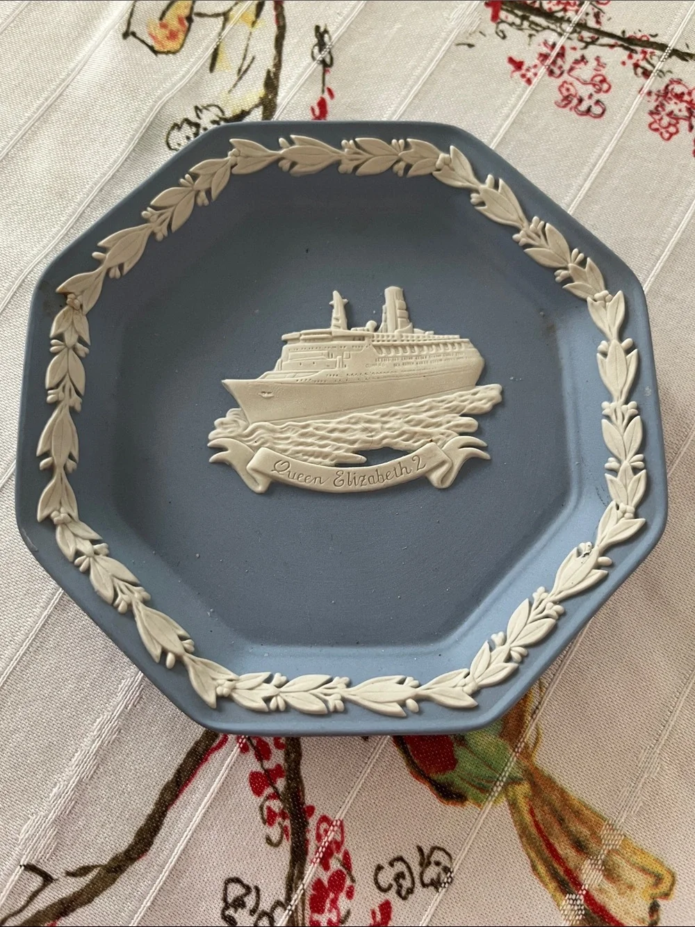 Wedgwood Pale Blue Octagonal Jasperware Plate